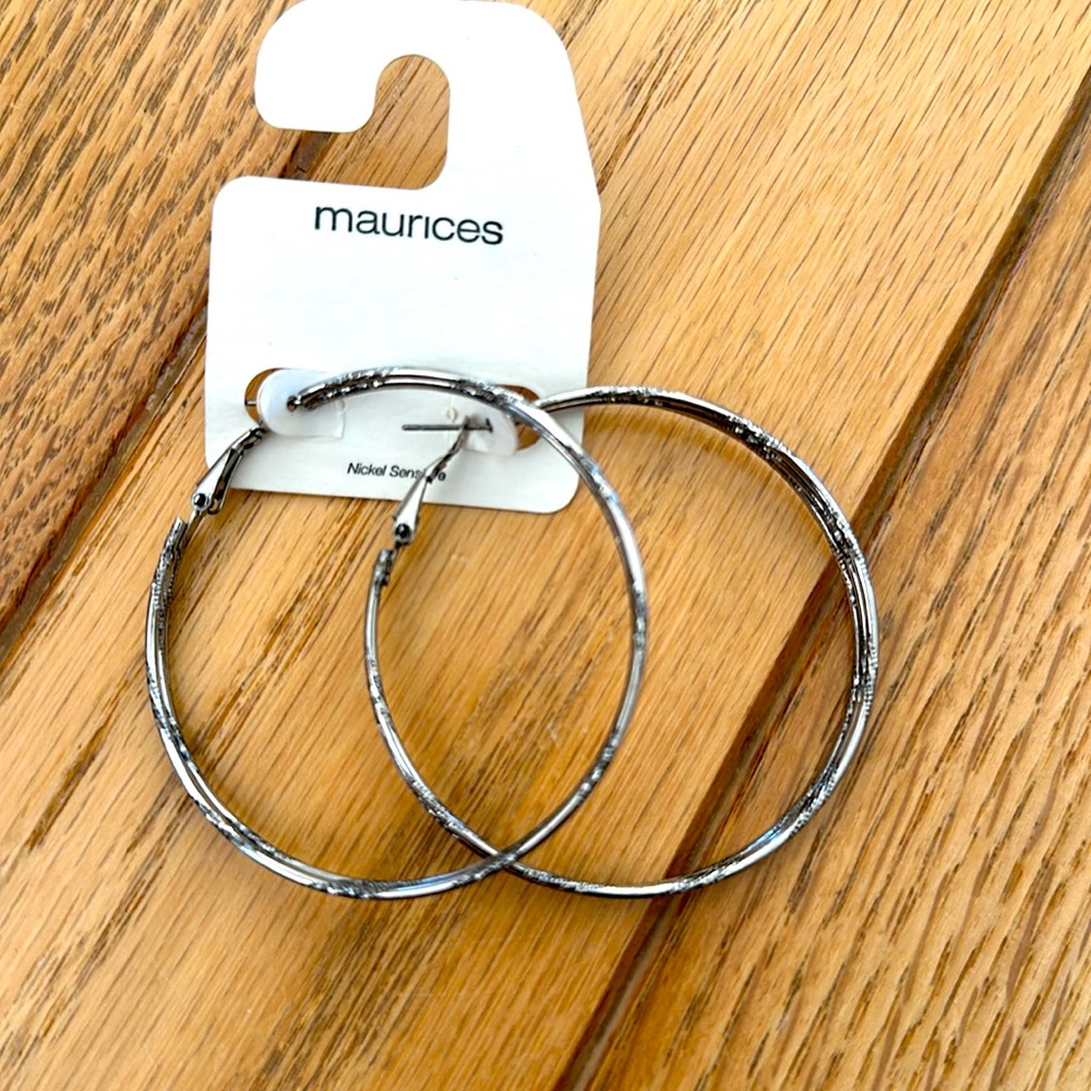 Nickel sensitive Maurice's hoop earrings NWT